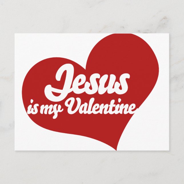Cartes Pour Fêtes Annuelles Jésus est ma Saint Valentin (Devant)
