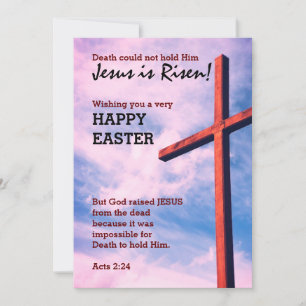 Cartes Pour Fêtes Annuelles Jésus est ressuscité HEUREUX PÂQUES Customisé