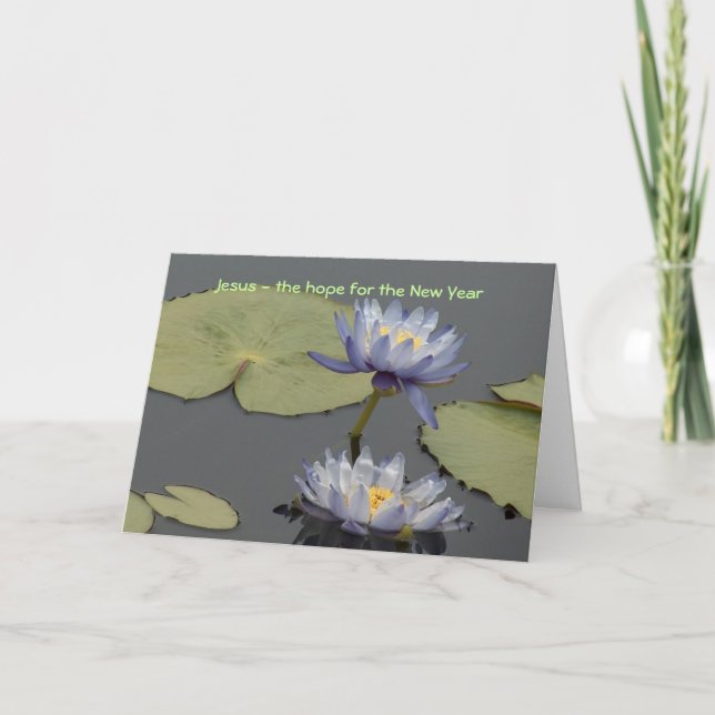 Cartes Pour Fêtes Annuelles Jésus - l'espoir pendant la nouvelle année (Devant)