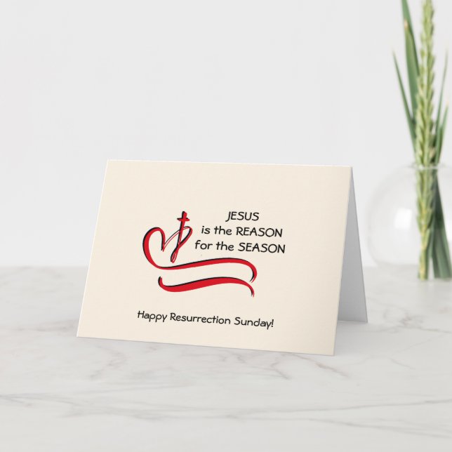 CARTES POUR FÊTES ANNUELLES JÉSUS RAISON POUR LA SAISON DE PÂQUE (Devant)