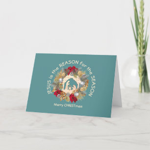 Cartes Pour Fêtes Annuelles JESUS RAISON SAISON Noël