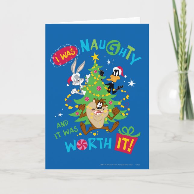 Cartes Pour Fêtes Annuelles J'Étais Naughty (Devant)