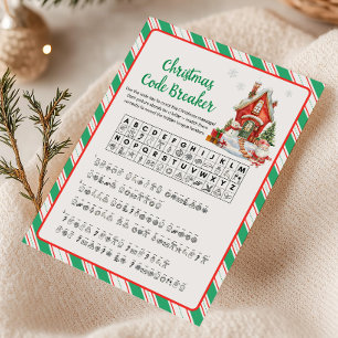 Cartes Pour Fêtes Annuelles Jeu de décodeur de fête de Noël