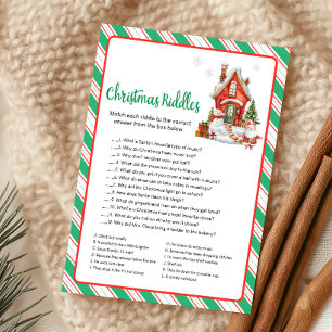 Cartes Pour Fêtes Annuelles Jeu de devinettes de Noël pour la fête de Noël