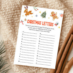 Cartes Pour Fêtes Annuelles Jeu de lettres de Noël