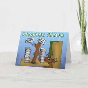Cartes Pour Fêtes Annuelles jeu de rennes 3