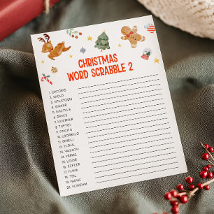 Cartes Pour Fêtes Annuelles Jeu de Scrabble de mots de Noël
