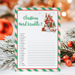 Cartes Pour Fêtes Annuelles Jeu de Scrabble de mots pour la fête de Noël