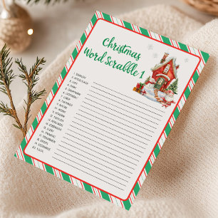 Cartes Pour Fêtes Annuelles Jeu de Scrabble de mots pour la fête de Noël