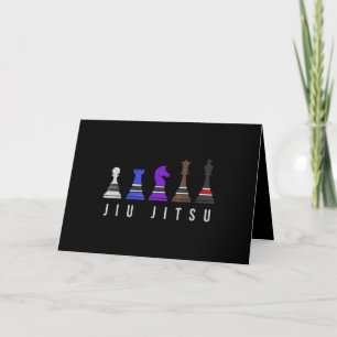 Cartes Pour Fêtes Annuelles jeu d'échec jiu jitsu, cadeau bjj avec texte.