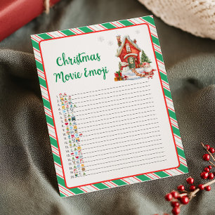 Cartes Pour Fêtes Annuelles Jeu d'émoji de film de fête de Noël
