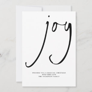 Cartes Pour Fêtes Annuelles Jeu moderne Script noir blanc Noël