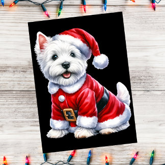 Cartes Pour Fêtes Annuelles Jeu Père Noël de Noël Westin en noir