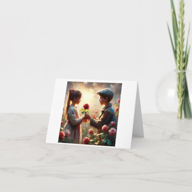 Cartes Pour Fêtes Annuelles Jeune Amour,  (Devant)