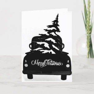 CARTES POUR FÊTES ANNUELLES JEUNE STYLE DE CAMION DE NOËL