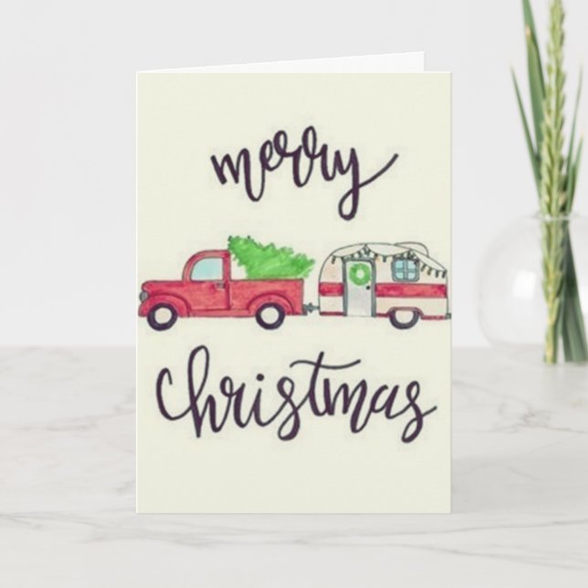 CARTES POUR FÊTES ANNUELLES JEUNE STYLE DE CHRISTMAS PICK-UP (Devant)