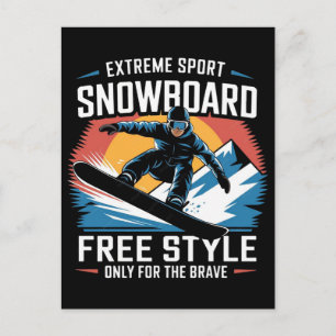 Cartes Pour Fêtes Annuelles Jeux Olympiques d'hiver de 2026 Snowboard Halfpipe