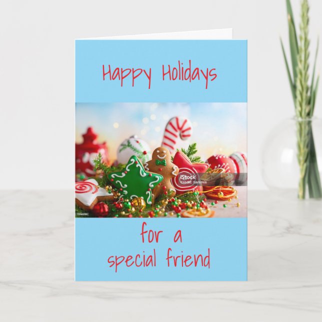 CARTES POUR FÊTES ANNUELLES **JEUX VACANCES** À UN "AMI SPÉCIAL" (Devant)