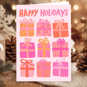 Cartes Pour Fêtes Annuelles JEUX VACANCES Cadeaux Noël CUSTOM Rose mignonne