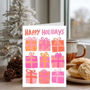 Cartes Pour Fêtes Annuelles JEUX VACANCES Cadeaux Noël CUSTOM Rose mignonne