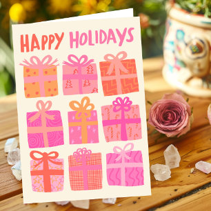 Cartes Pour Fêtes Annuelles JEUX VACANCES Cadeaux Noël CUSTOM Rose mignonne