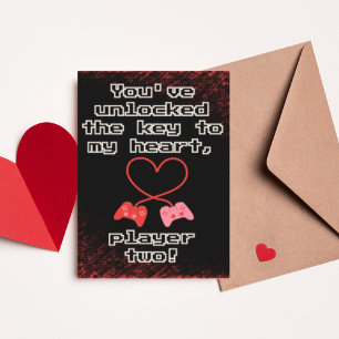 Cartes Pour Fêtes Annuelles Jeux Vidéo Les joueurs aiment la Saint-Valentin