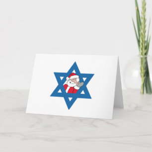 CARTES POUR FÊTES ANNUELLES JEWISH PÈRE NOËL