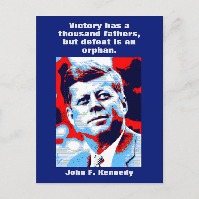 Cartes Pour Fêtes Annuelles JFK John F. Kennedy Citation Inspiration Motivatio (Devant)