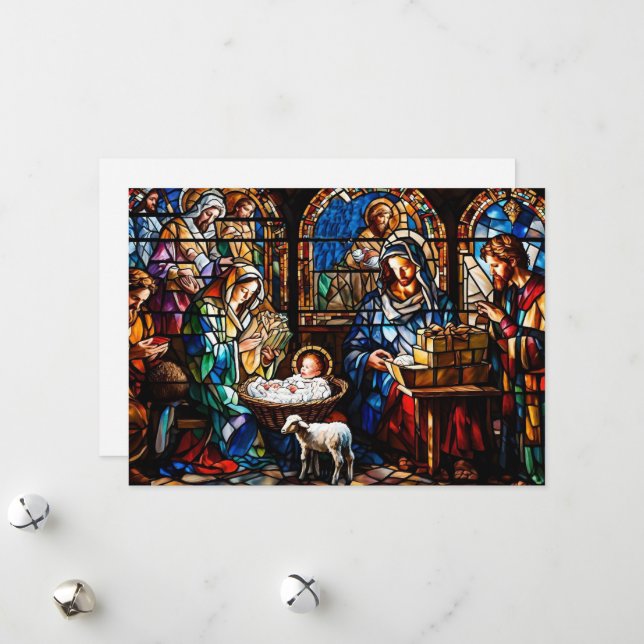 Cartes Pour Fêtes Annuelles Jingle (Devant/Arrière en situation)