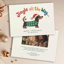 Jingle All the Way – Dog Sweater Family Photo