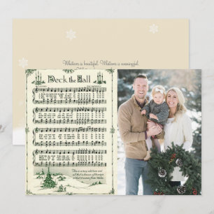 Cartes Pour Fêtes Annuelles Jingle Bells Christmas Carol Photo Holiday Card
