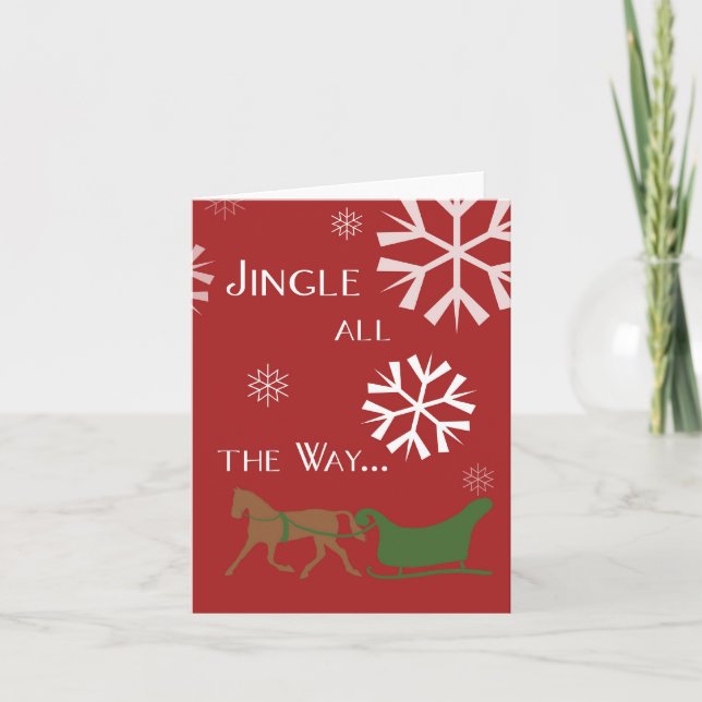 Cartes Pour Fêtes Annuelles Jingle Tout le chemin Noël de Noël Salutation (Devant)