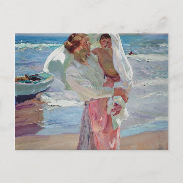 Cartes Pour Fêtes Annuelles Joaquin Sorolla Y Bastida - Après la baignade (Devant)