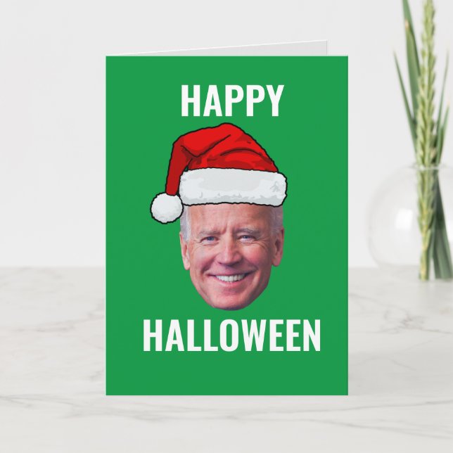 Cartes Pour Fêtes Annuelles Joe Biden 4 juillet Bonne Halloween (Devant)