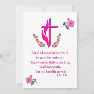 Cartes Pour Fêtes Annuelles John 3:16