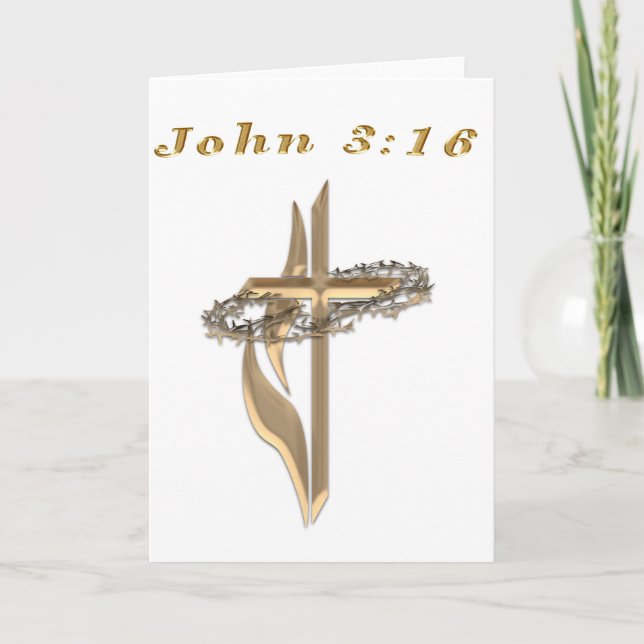 Cartes Pour Fêtes Annuelles John 3:16 produits (Devant)