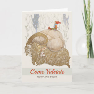 Cartes Pour Fêtes Annuelles John Bauer Come Yuletide Yule chèvre Julbocken