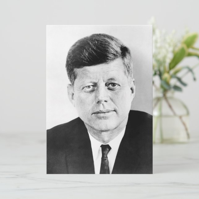 Cartes Pour Fêtes Annuelles John Jack Kennedy Maison Blanche présidentielle am (Debout devant)