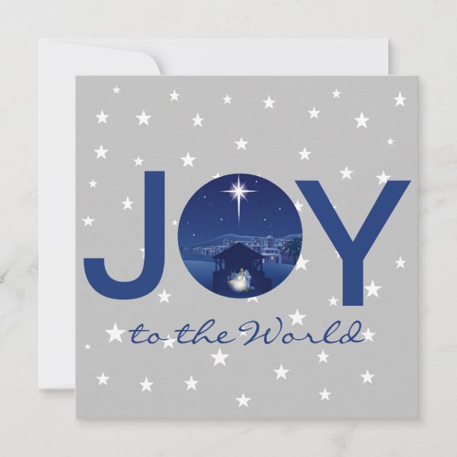 Cartes Pour Fêtes Annuelles Joie à la nativité mondiale (Devant)