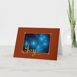 Cartes Pour Fêtes Annuelles Joie au groupe d'étoile de Pleiades du monde -