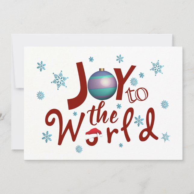 Cartes Pour Fêtes Annuelles Joie au Monde (Devant)