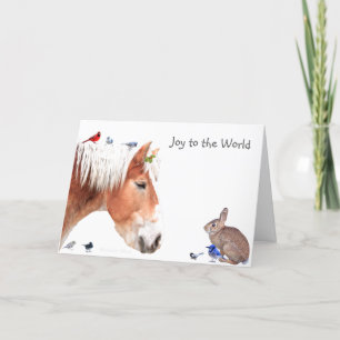 Cartes Pour Fêtes Annuelles Joie au monde : Appréciez les plaisirs simples