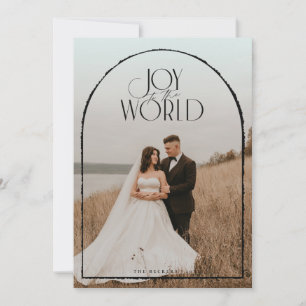 Cartes Pour Fêtes Annuelles Joie au Monde Black Arch photo cadre Noël
