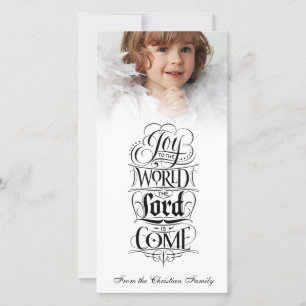Cartes Pour Fêtes Annuelles Joie au monde Calligraphie de Noël religieuse