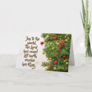 Cartes Pour Fêtes Annuelles Joie au monde le Seigneur est venu Noël Carol