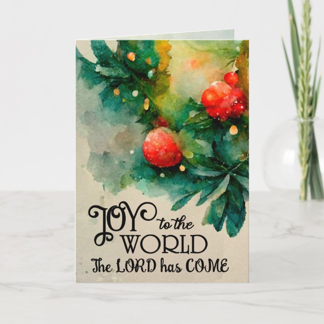 Cartes Pour Fêtes Annuelles Joie au monde Noël Carol Christian (Devant)