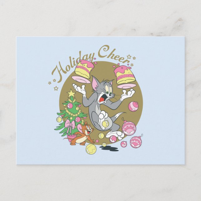 Cartes Pour Fêtes Annuelles Joie de Noël de Tom et Jerry (Devant)