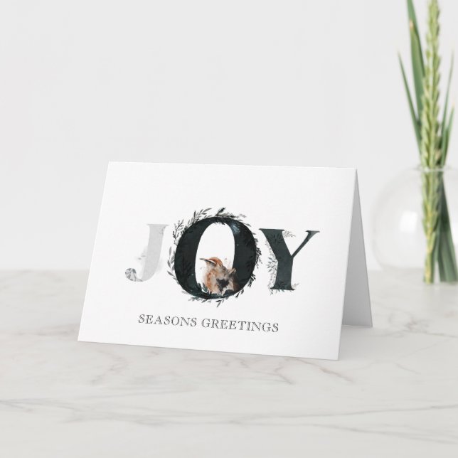Cartes Pour Fêtes Annuelles Joie de Noël hivernale éthérée Vœux de saison (Devant)