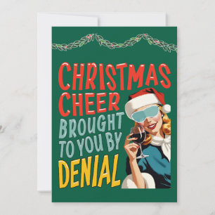 Cartes Pour Fêtes Annuelles Joie de Noël Vous est Apportée Par le Déni