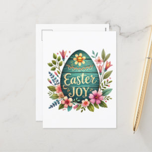 Cartes Pour Fêtes Annuelles Joie de Pâques mot art oeuf